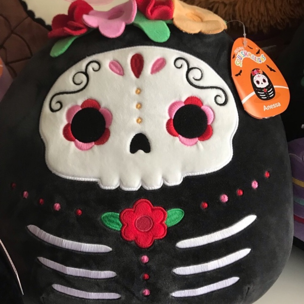 Day of the Dead Halloween Squishmallow- Dia del Los Muertos Sugar Skull -Anessa